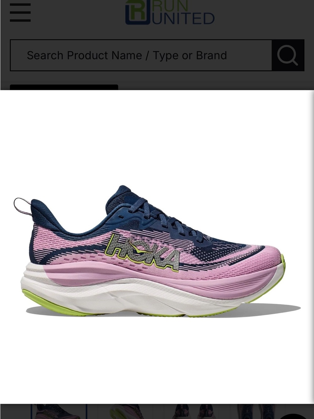 HOKA Skyflow Women's Pink & Navy Running Shoe - Picture 2 of 6